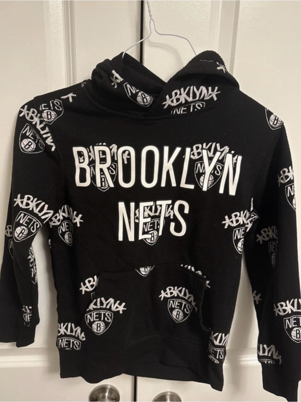 NBA Black Brooklyn Nets Kids Pullover Hoodie